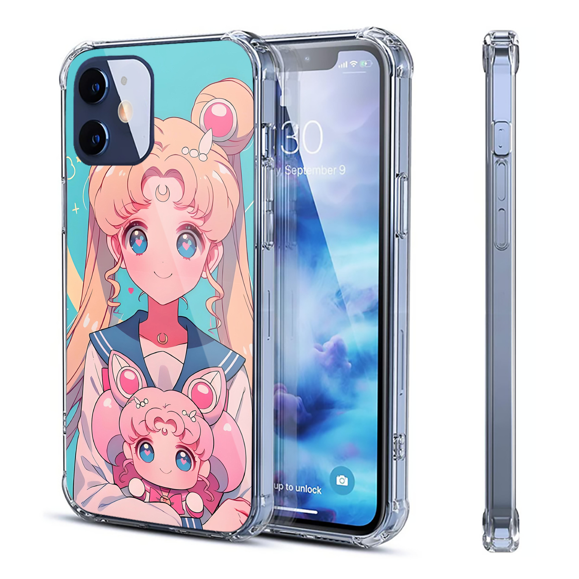 （画像用） 美少女戦士セーラームーン Sailor Moon 【iPhone 12シリーズ対応】透明スマホケース（クリアソフトケース）